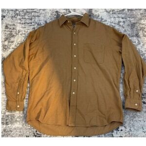 Polo Ralph Lauren Lowell Sport Long Sleeve Button Down Shirt Mens L Brown Cotton